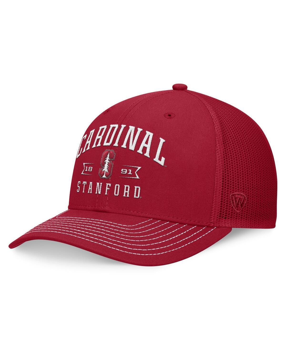 Mens Top of the World Cardinal Stanford Cardinal Carson Trucker Adjustable Hat Product Image