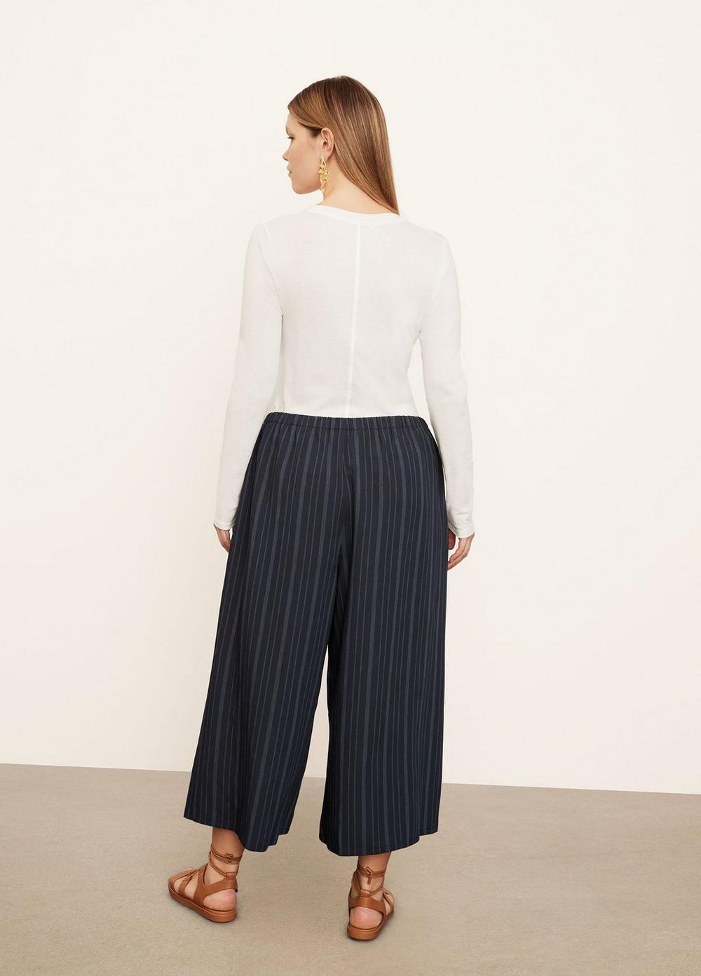 Tie-Front Striped Culotte Product Image