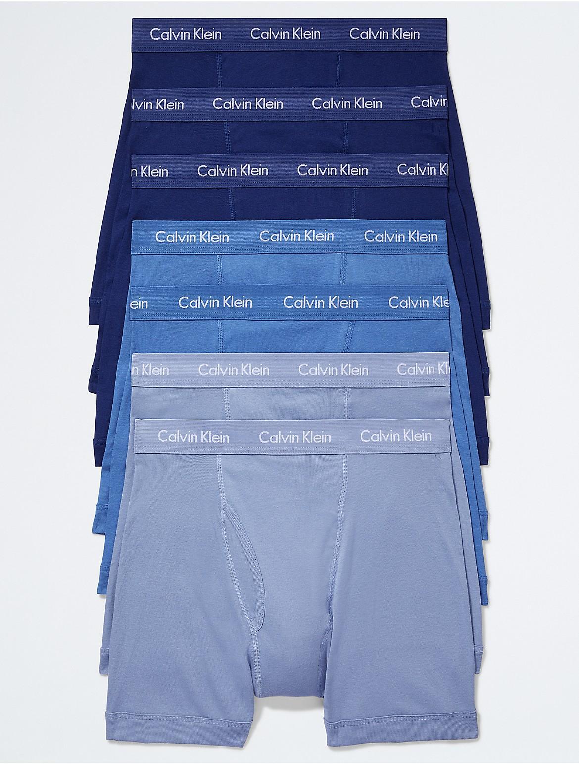 Calvin Klein Mens Cotton Classics 7-Pack Boxer Brief - Blue - S Product Image