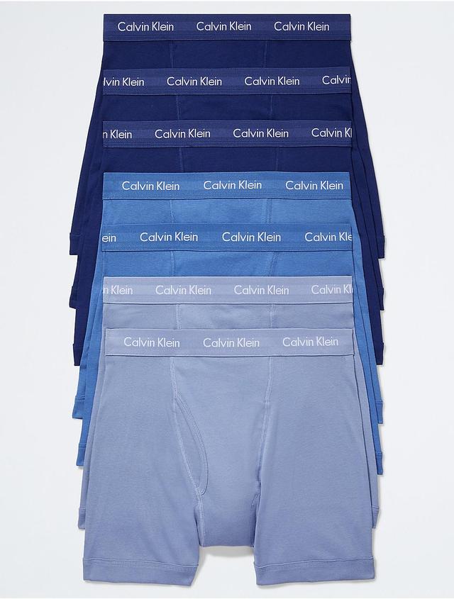 Calvin Klein Mens Cotton Classics 7-Pack Boxer Brief - Blue - S Product Image