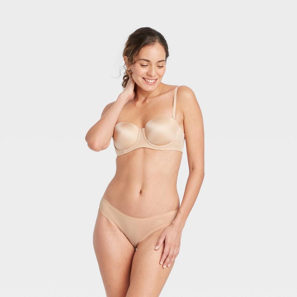 Womens Cotton Blend Bikini Underwear - Auden Caramel M Product Image