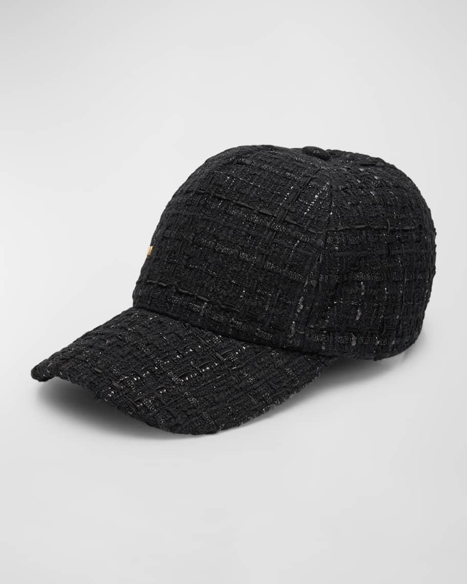 Mens Metal Logo Tweed Baseball Cap Product Image