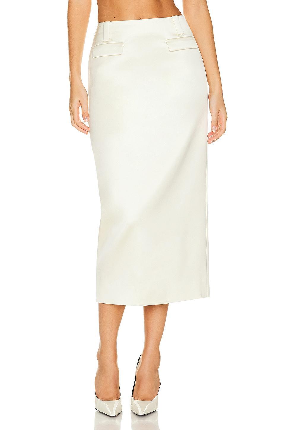 Helsa Heavy Satin Column Skirt Size L, XL. Product Image