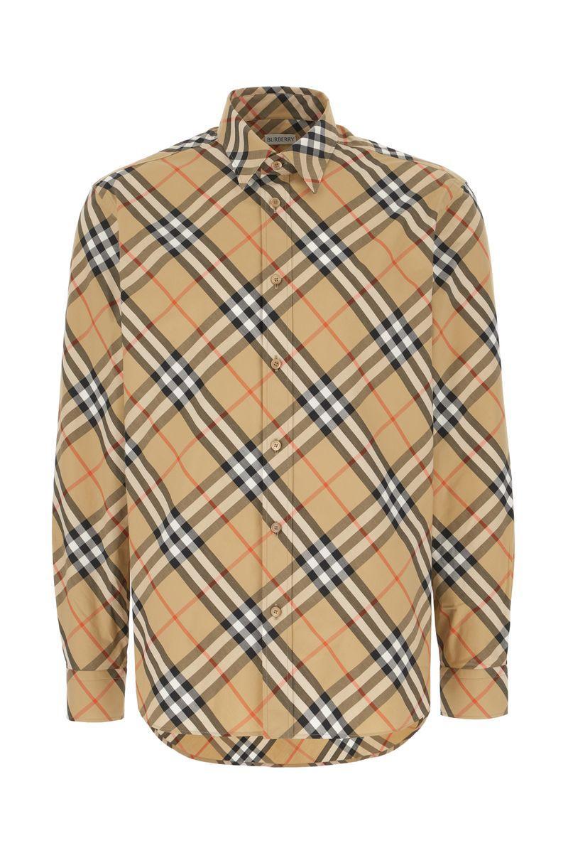 Vintage Check Long Sleeve Shirt In Beige Product Image