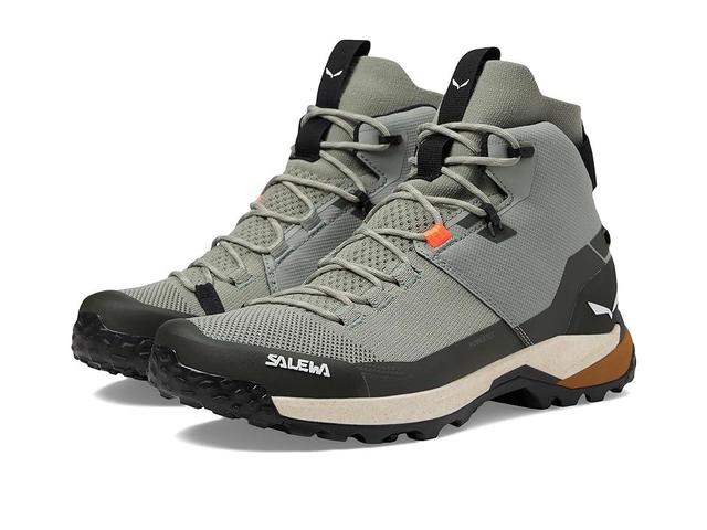 SALEWA Puez Knit Mid PTX (Shadow/Dark Olive) Men's Shoes Product Image