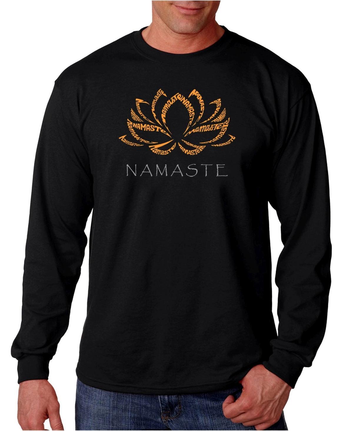 La Pop Art Mens Namaste Word Art Long Sleeve T-shirt Product Image