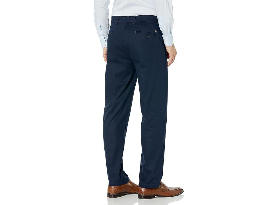 Mens Dockers Signature Iron-Free Stain Defender Straight-Fit Khaki Pants Blue Blazer Product Image