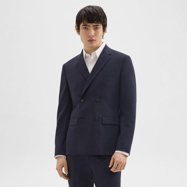 Stretch Wool Morton Double-Breasted Blazer | Theory Product Image