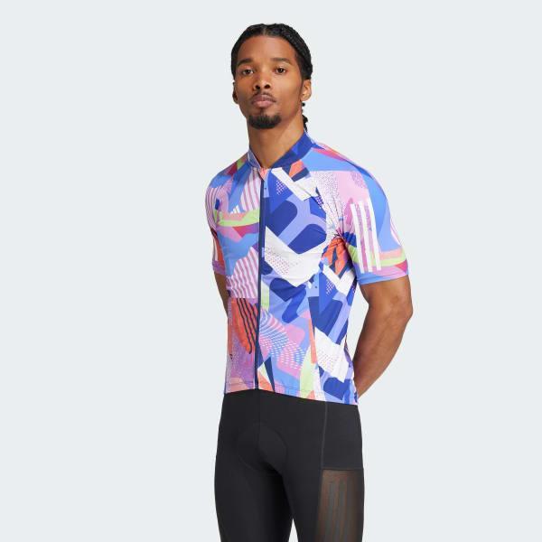 Essentials 3-Stripes Pattern Clash Cycling Jersey Product Image