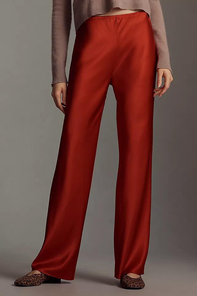 Reformation Gale Satin Mid-Rise Bias-Cut Pants Product Image