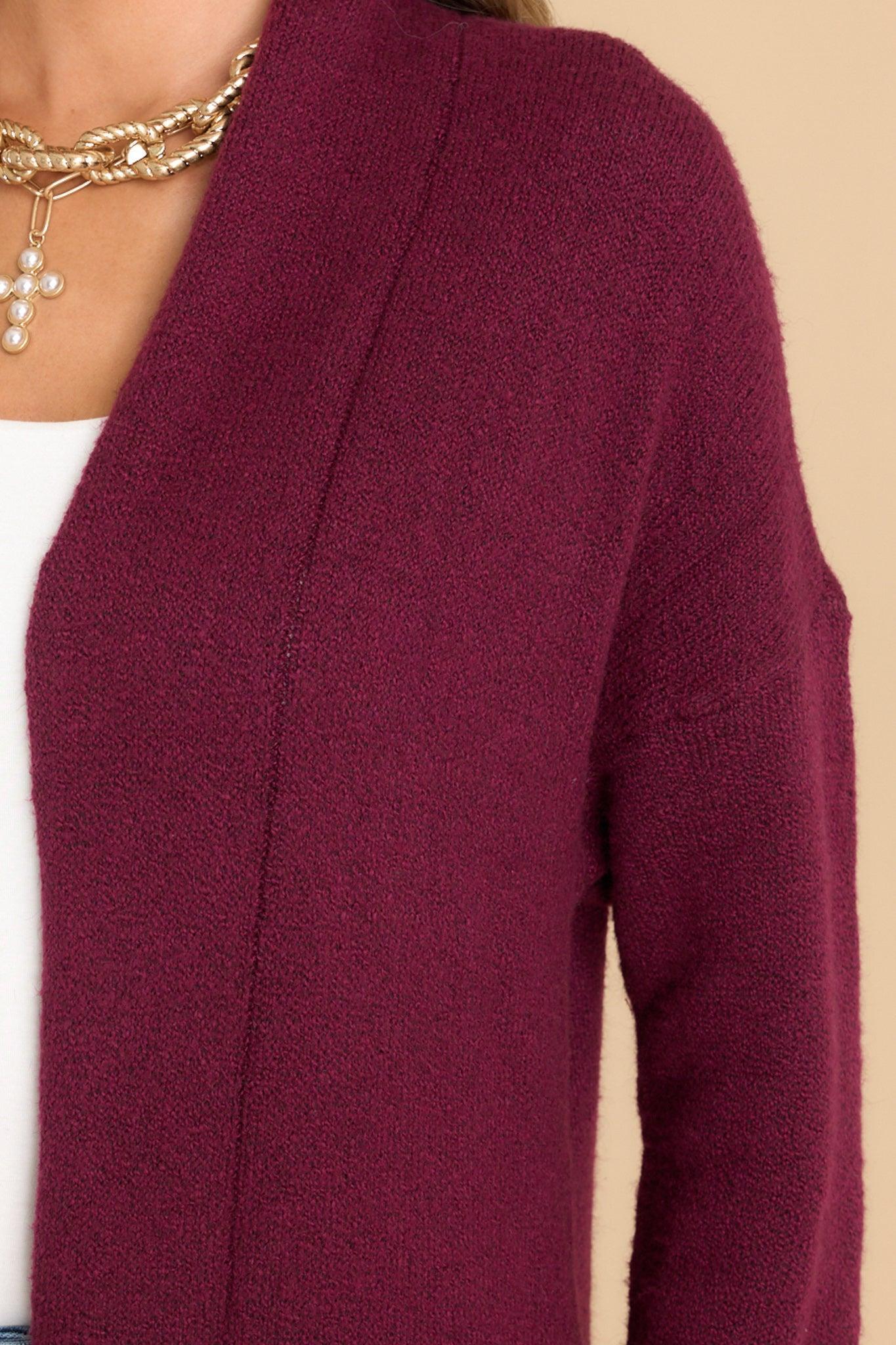 Pocketful Of Fun Times Berry Cardigan Red Product Image