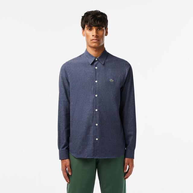 Men's Slim Fit Cotton Chambray Shirt Product Image