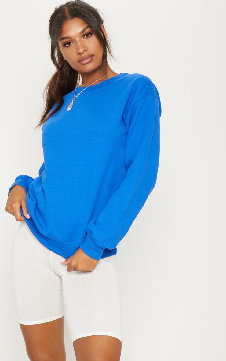 Cobalt Oversized Fit Sweatshirt Product Image