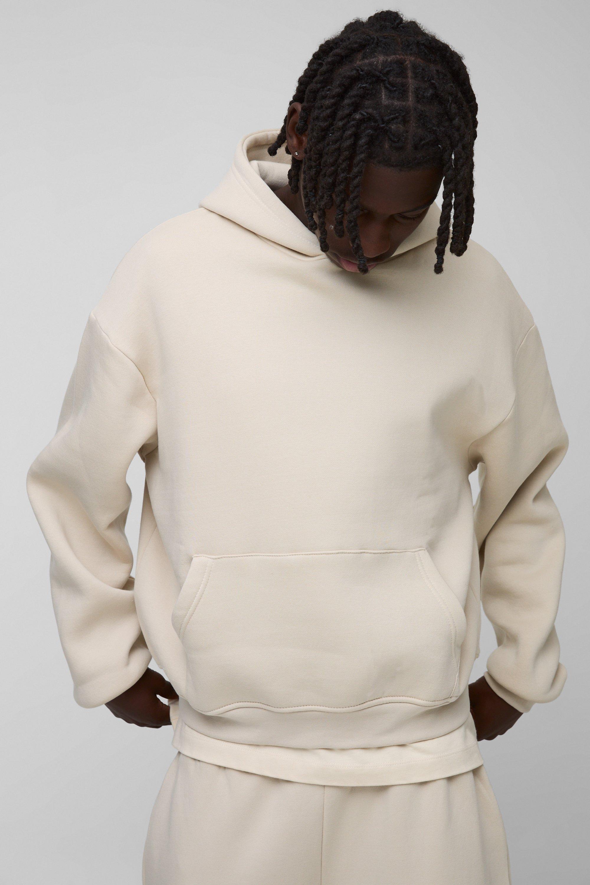 330GSM Oversized Boxy Basic Hoodie | boohooMAN USA Product Image