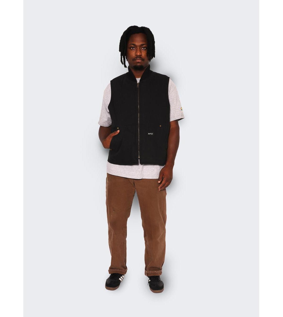 9tofive Mens Duck Cloth Work Vest - Black Product Image