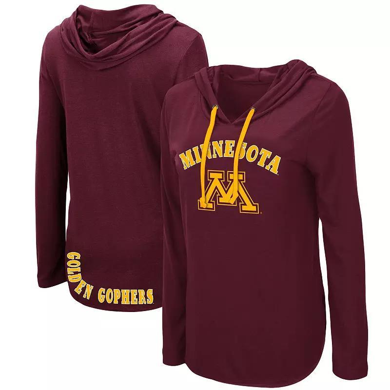 Womens Colosseum Maroon Minnesota Golden Gophers My Lover Lightweight Hooded Long Sleeve T-Shirt Product Image