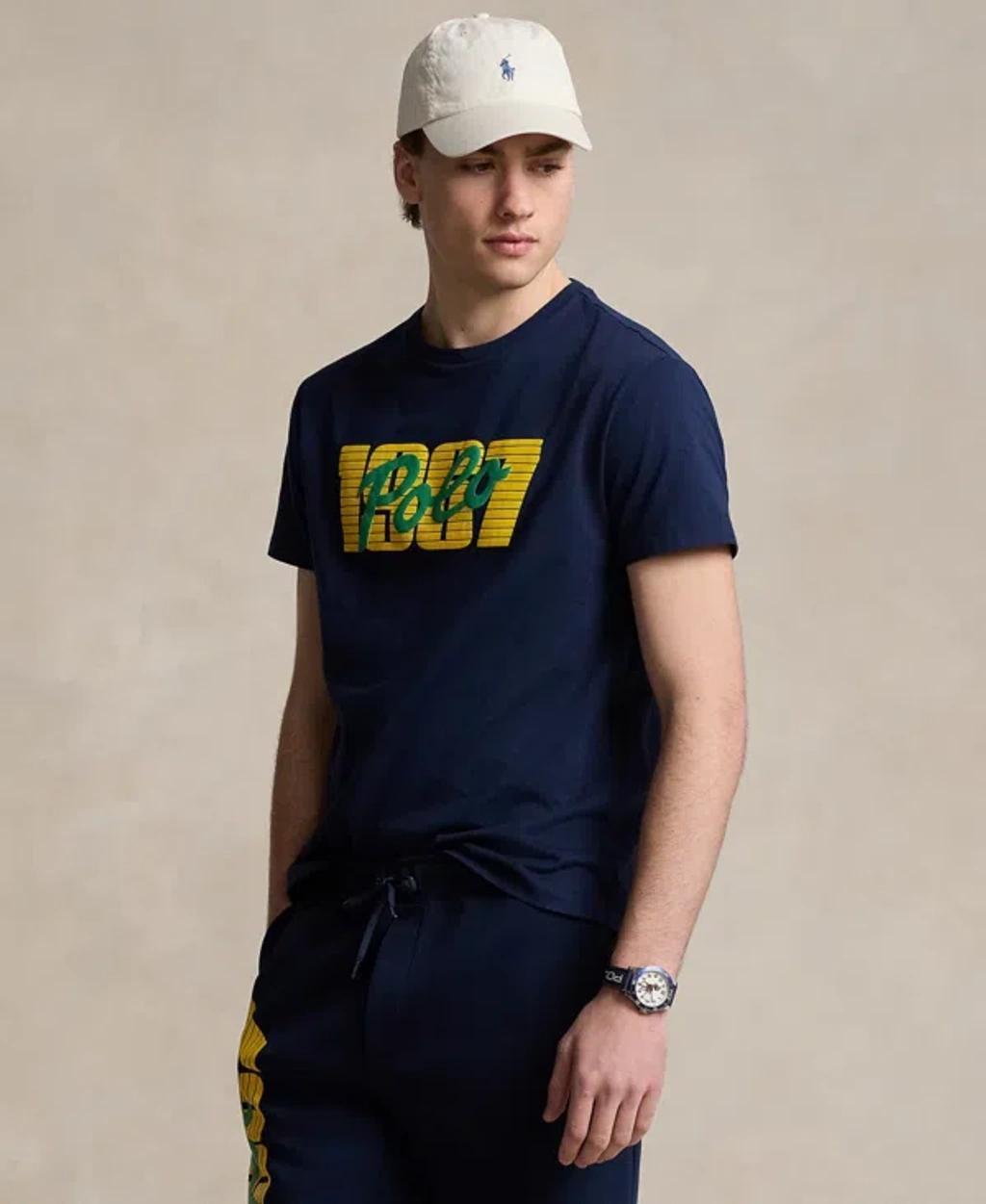 Men's Classic-fit Logo Jersey T-shirt In Cruise Navy Product Image