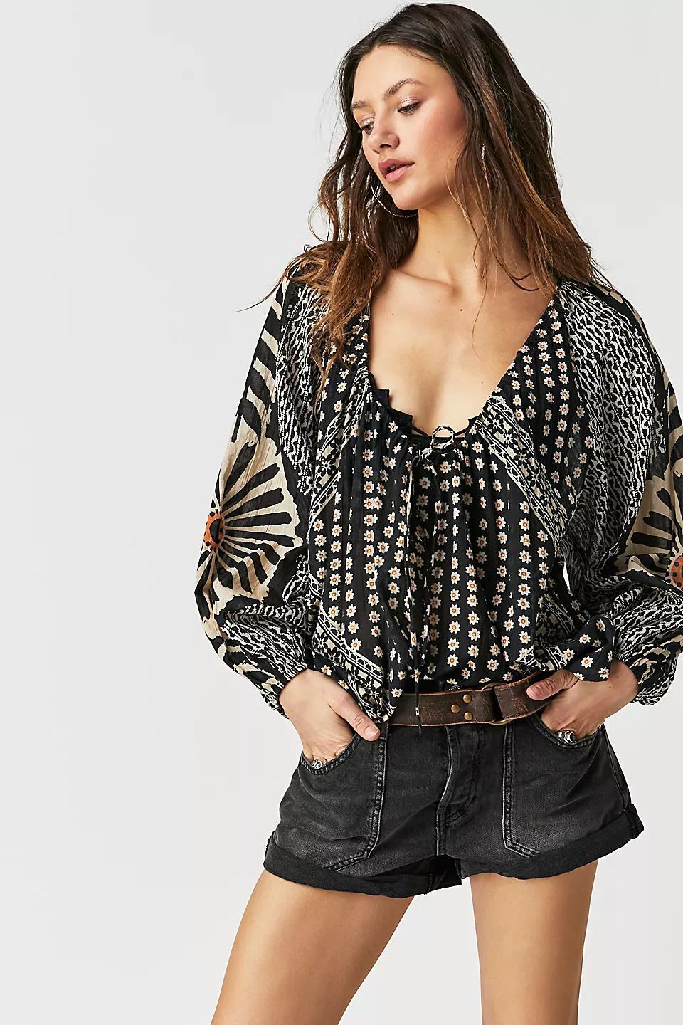 Free People Elena Printed Top Female Product Image