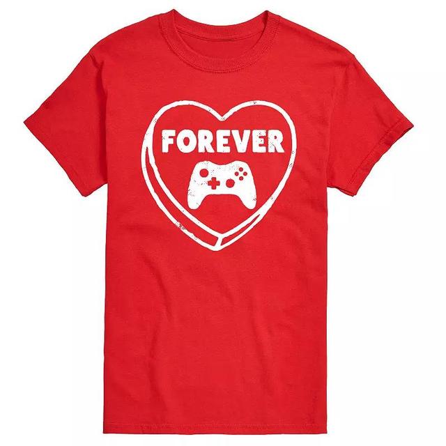 Mens Forever Heart Video Games Graphic Tee Heather Grey Product Image