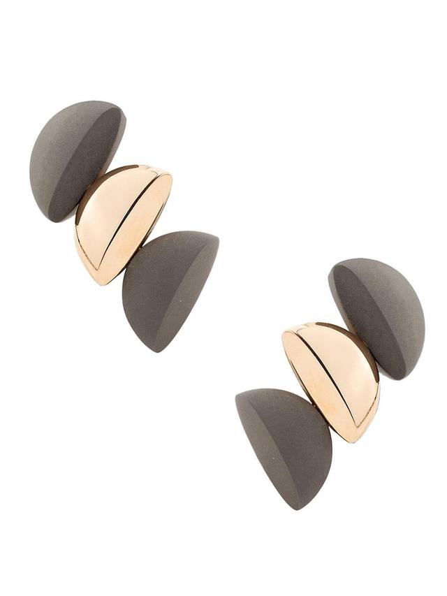 Womens Eclisse Endless Titanium & 18K Rose Gold Clip-On Earrings Product Image