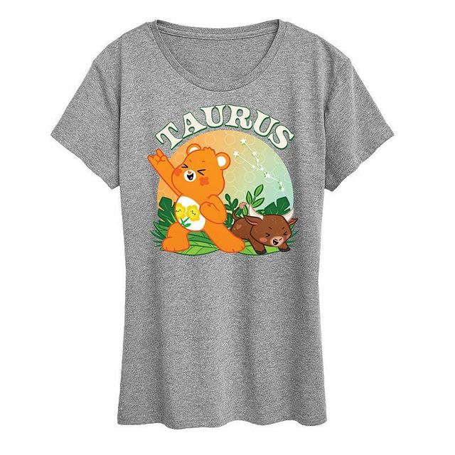 Womens Care Bears Taurus Graphic Tee, Girls Grey Gray Product Image