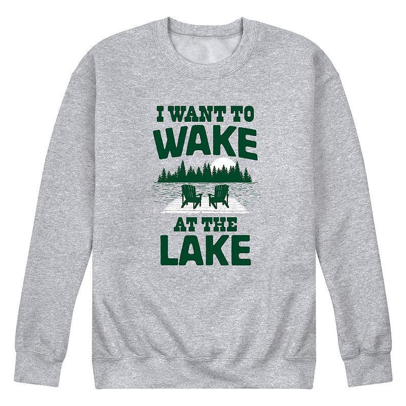 Mens I Want To Wake At The Lake Graphic Fleece Product Image