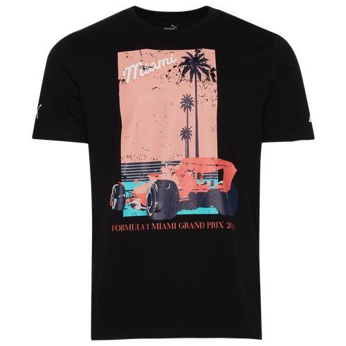 PUMA Mens PUMA F1 Miami Car Vintage T-Shirt - Mens Black/Pink Product Image