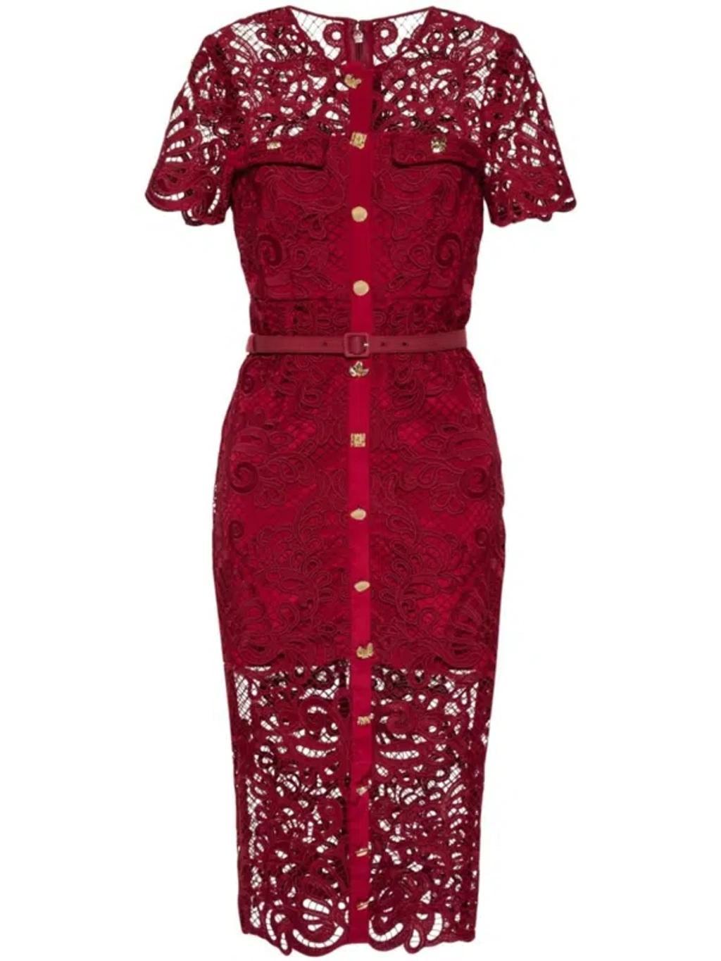 Midi Dress In Red Product Image