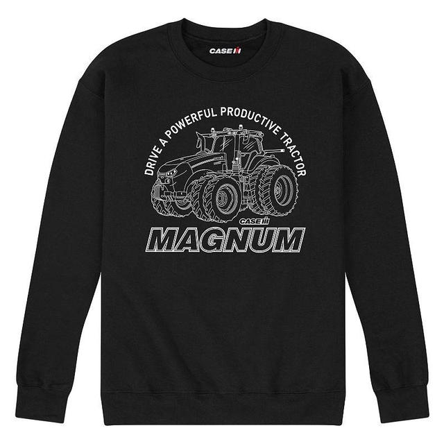 Mens Case IH Magnum Drives Powerful Fleece Sweatshirt Blue Product Image