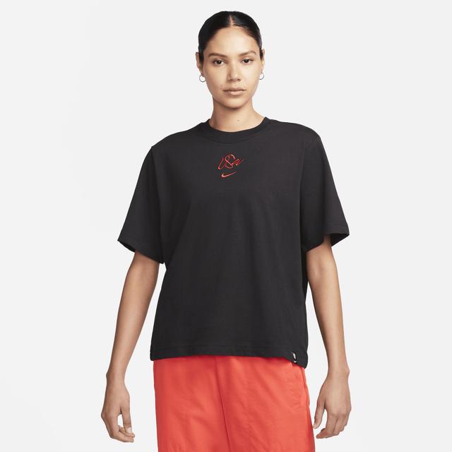 Womens Nike Black Uswnt Fearless T-shirt Product Image