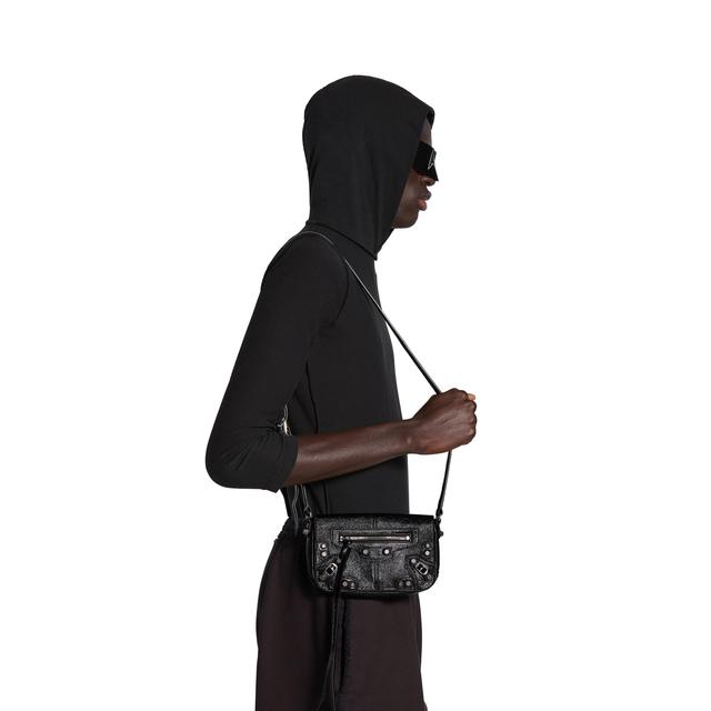 Men's Le Cagole Mini Flap Bag in Black Product Image