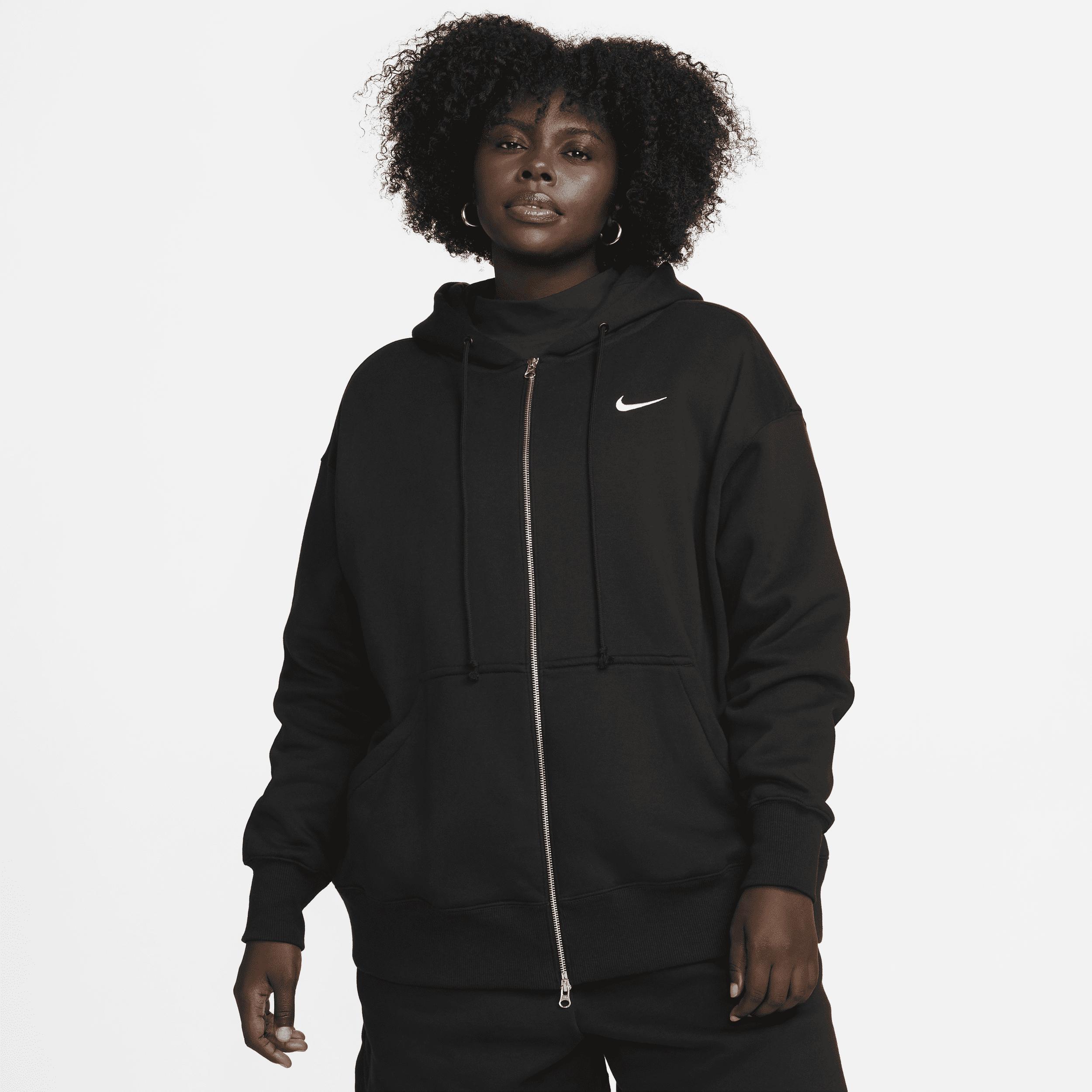 Nike Womens NSW Phoenix Fleece F/Z Hoodie - Black/Sail Product Image