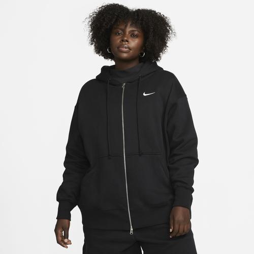 Nike Womens NSW Phoenix Fleece F/Z Hoodie - Black/Sail Product Image