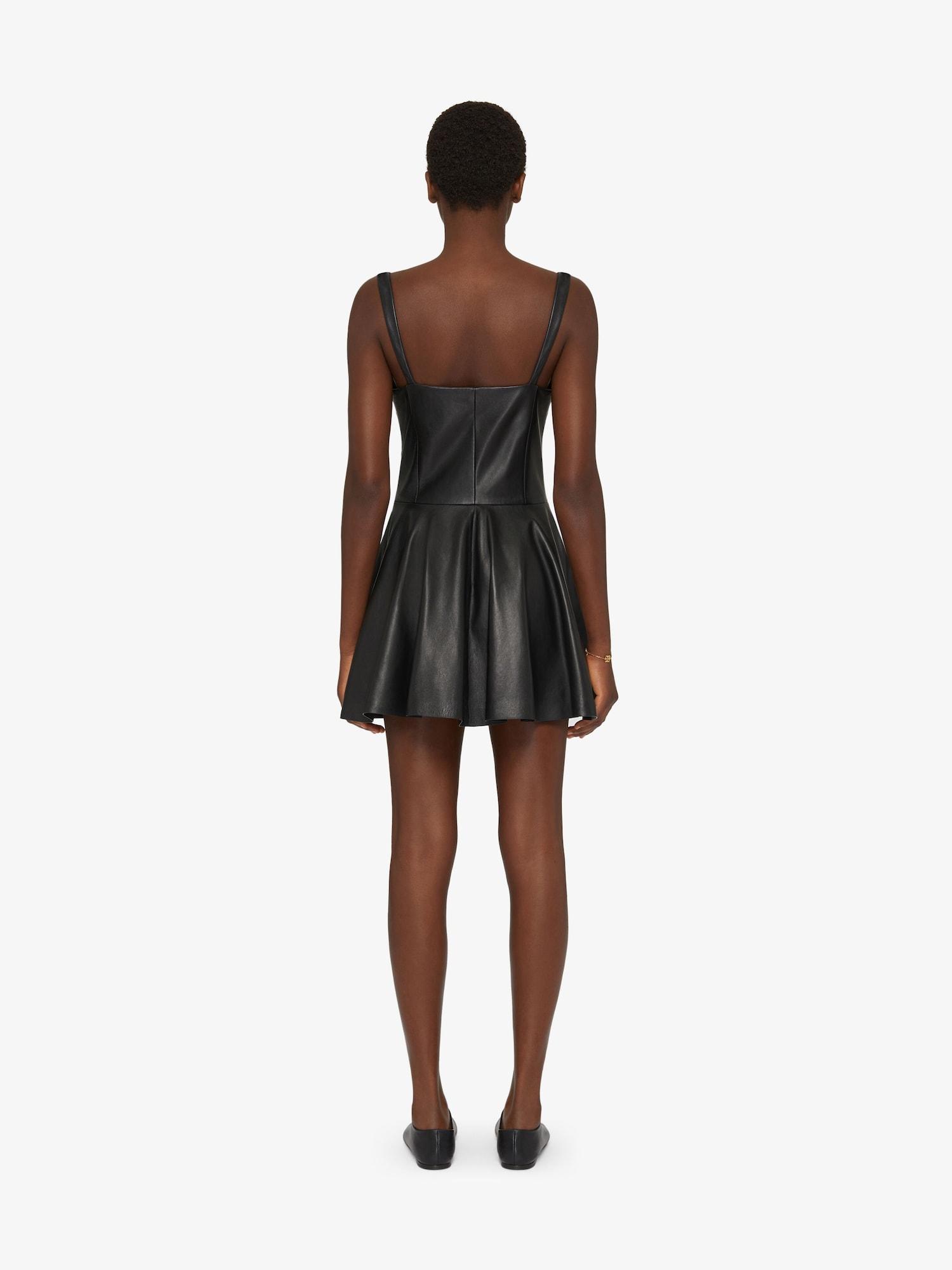 Dress in nappa leather with twisted straps Product Image