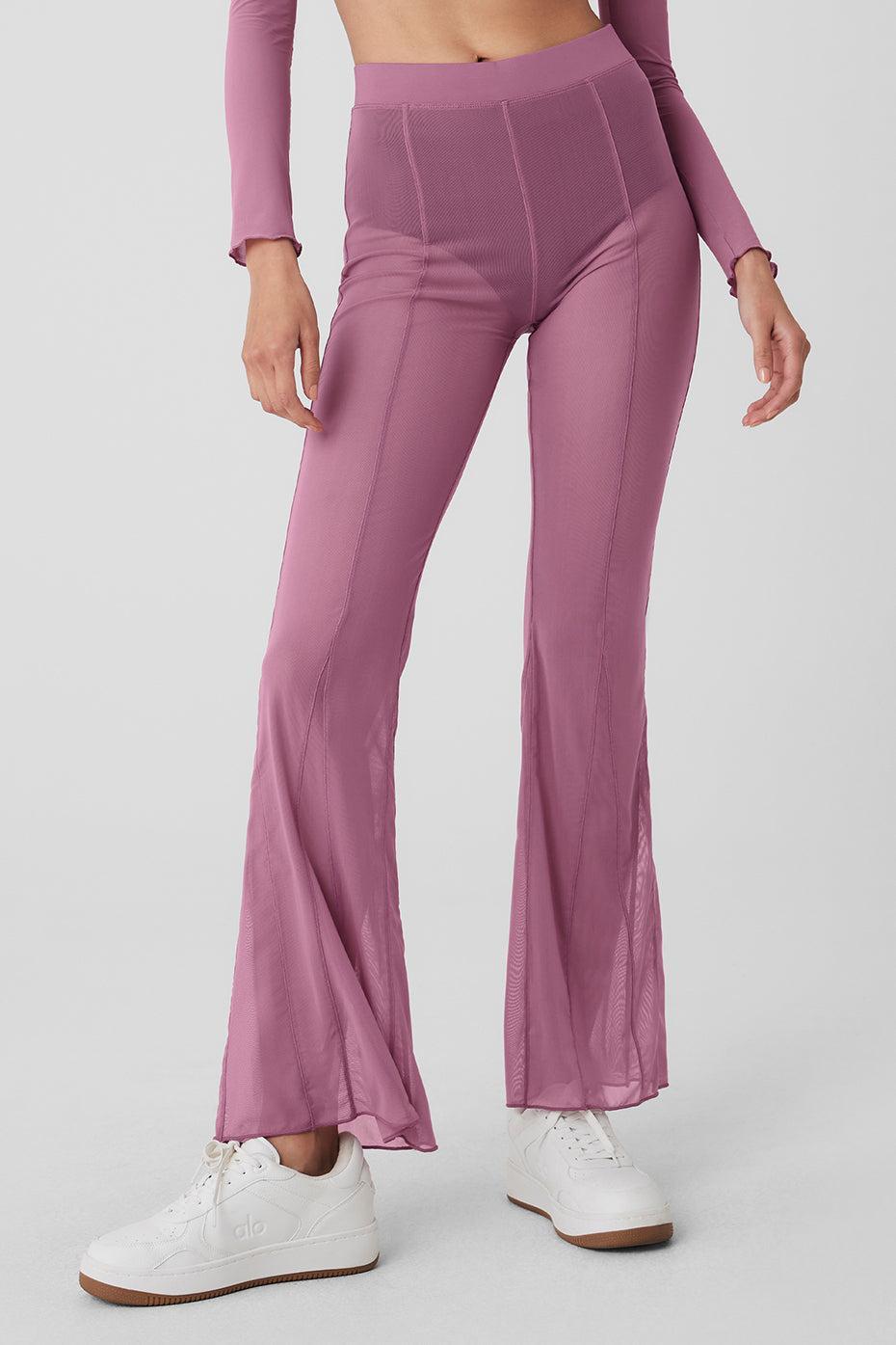 Mesh High-Waist Flicker Pant - Soft Mulberry Female Product Image