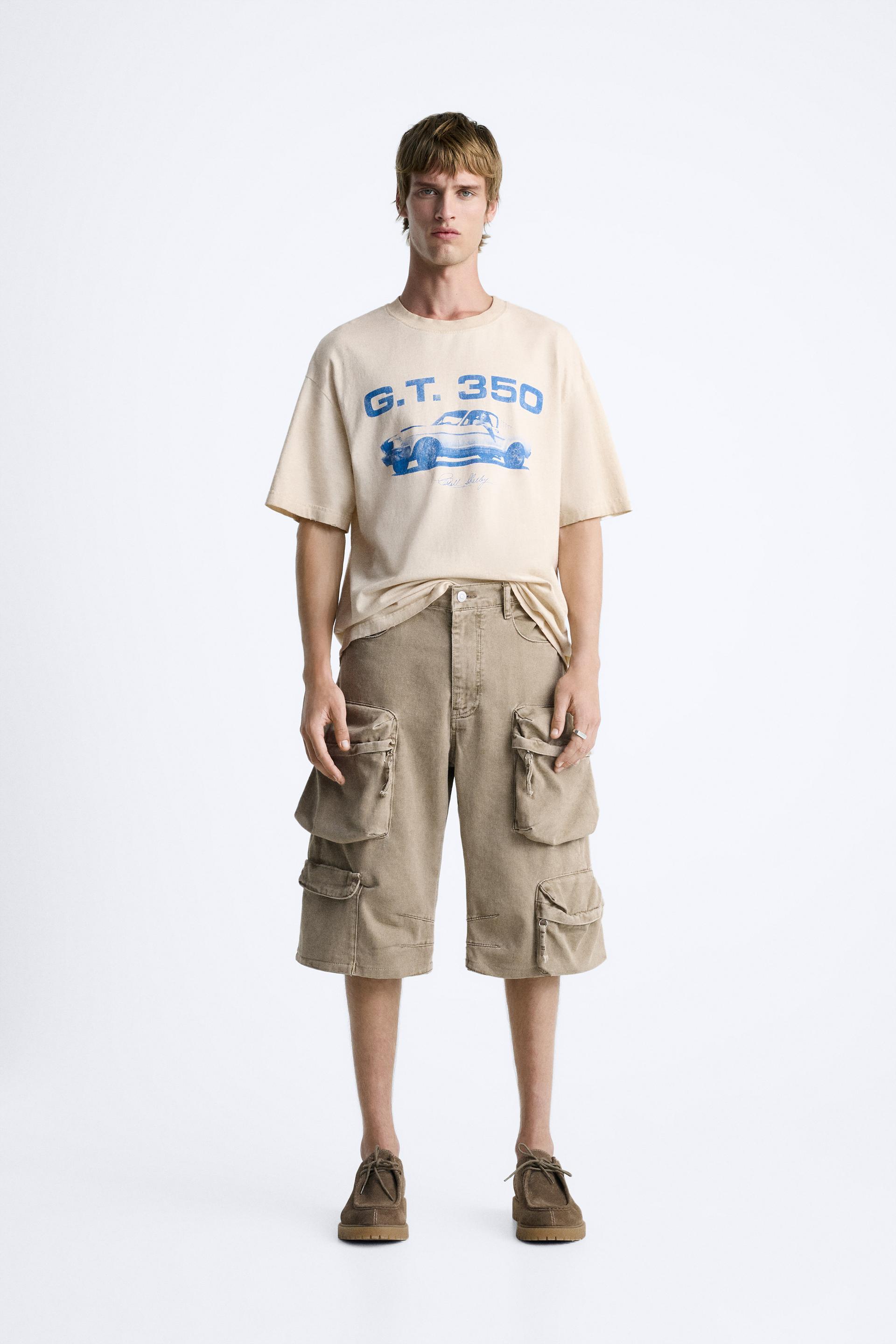 CARGO POCKET DENIM SHORTS Product Image