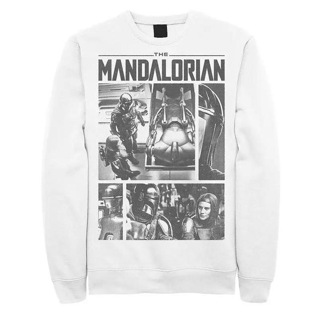 Mens Star Wars The Mandalorian Din Djarin Bo-Katan Driods Scenes Boxes Graphic Fleece Product Image