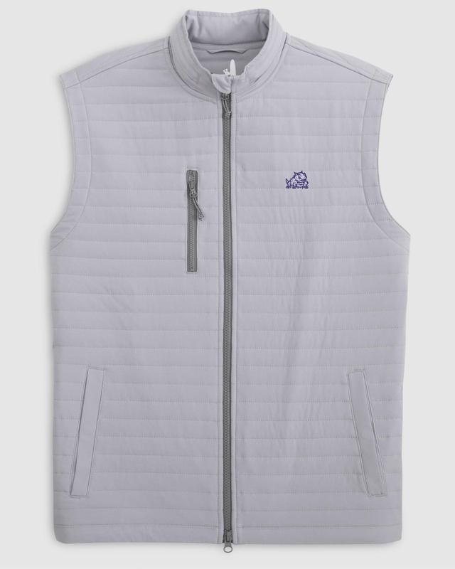 johnnie-O Texas Christian Crosswind Quilted Performance Vest - Horned Frog Logo Product Image