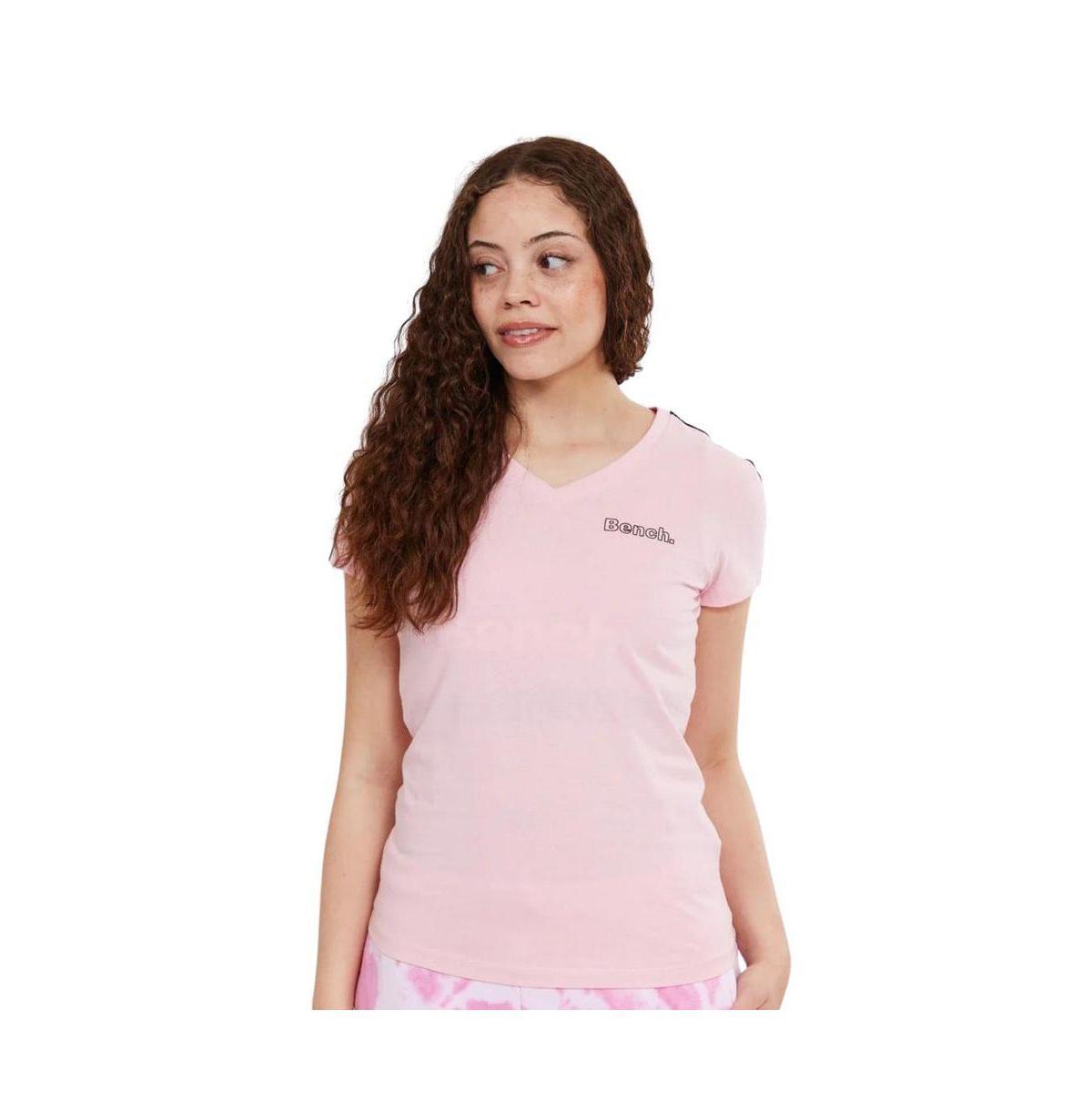 Womens Roxanna V-Neck Tee Pink Product Image