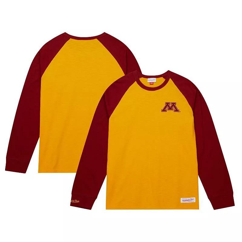 Mens Mitchell & Ness Minnesota en Gophers Legendary Slub Raglan Long Sleeve T-Shirt Product Image