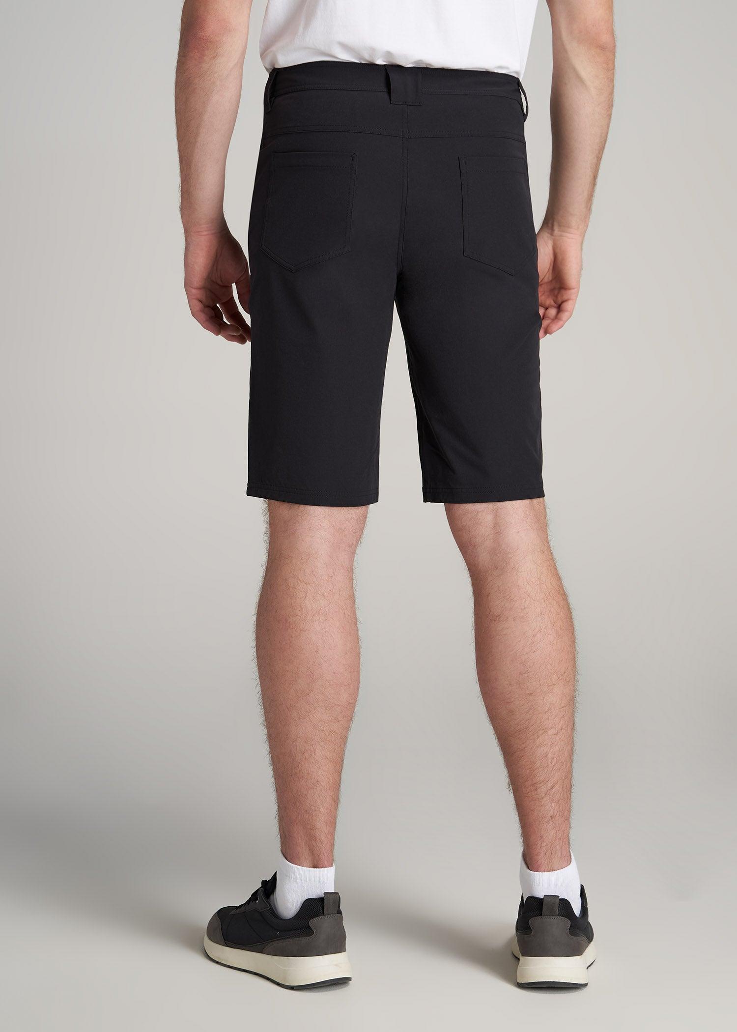 Hiking Shorts for Tall Men in Black Product Image