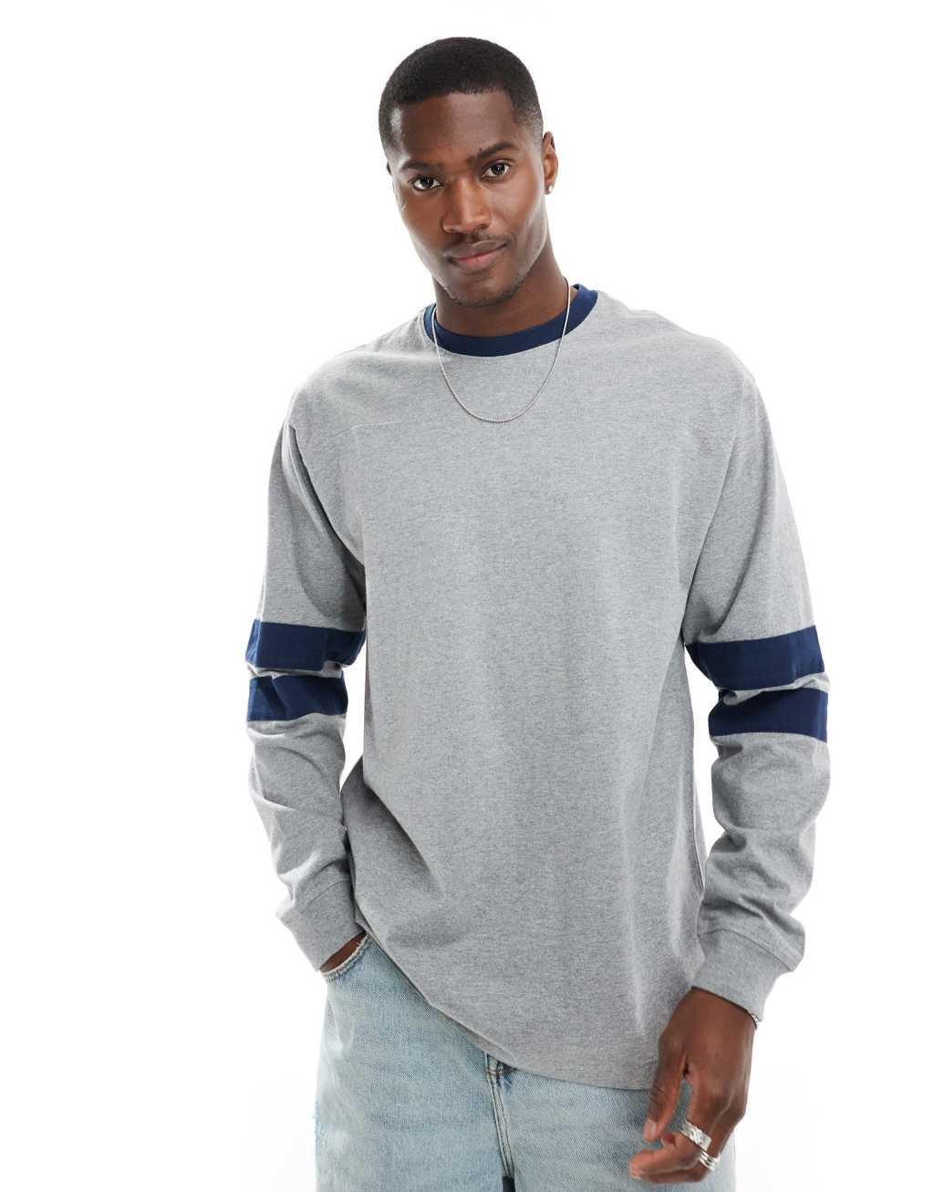 Vans Sanders varsity sweatshirt in gray Product Image