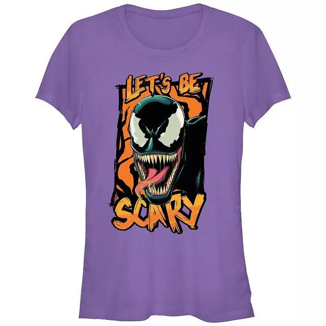 Juniors Marvel Spider-Man Vemon Lets Be Scary Fitted Graphic Tee, Girls Product Image