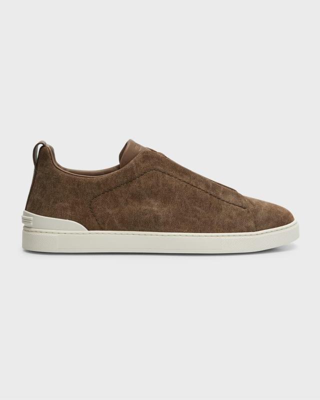 Men's Triple Stitch Canvas Slip-On Sneakers Product Image