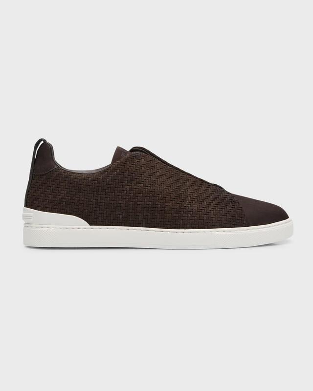 Mens Triple Stitch Suede Low-Top Sneakers Product Image