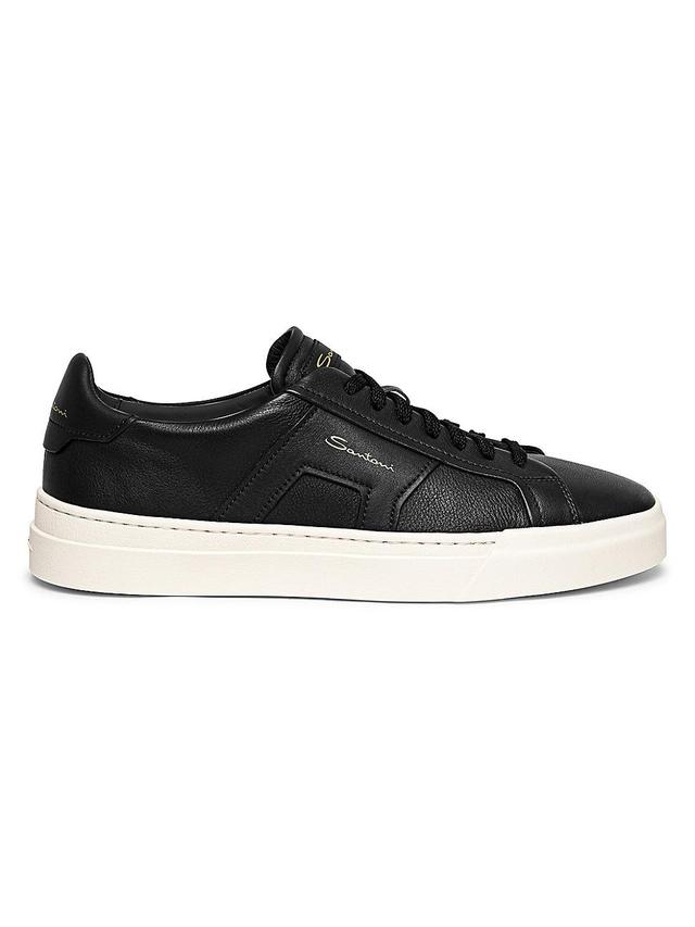 Mens Leather Low-Top Sneakers Product Image