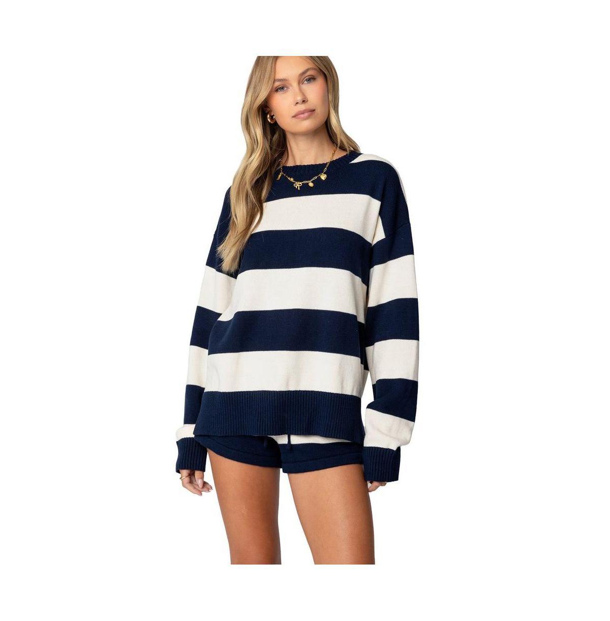 Edikted Womens Riley Oversized Striped Sweater Product Image