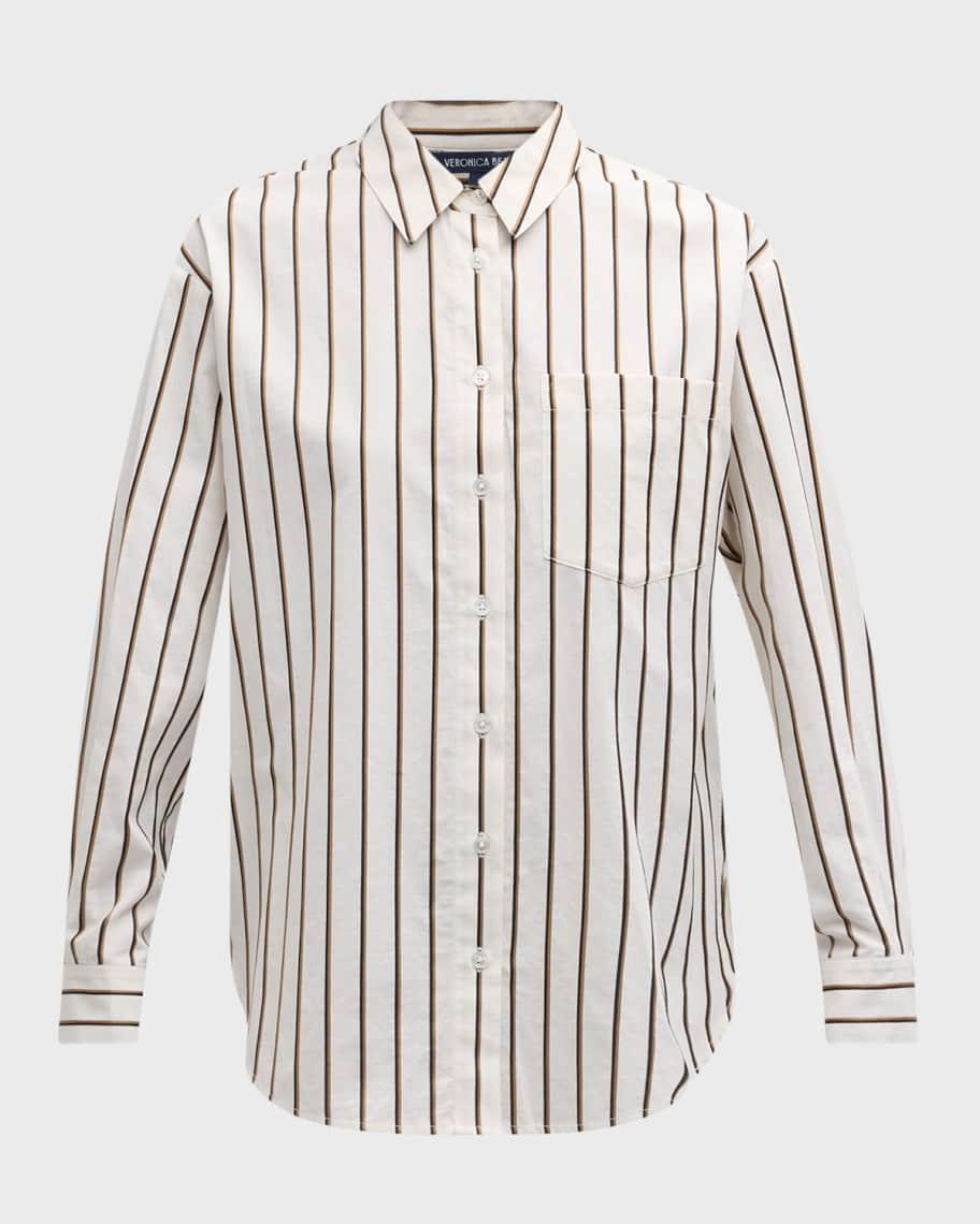 Keiko Stripe Button-Front Shirt Product Image