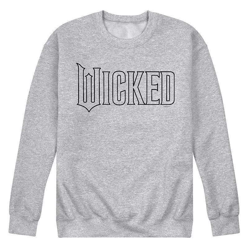 Mens Wicked Outline Logo Fleece Sweatshirt Grey Gray Product Image