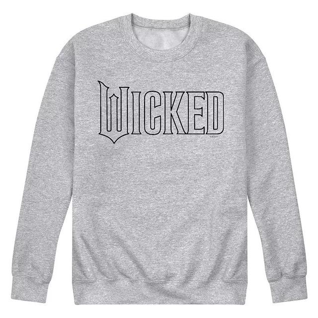 Mens Wicked Outline Logo Fleece Sweatshirt Grey Gray Product Image